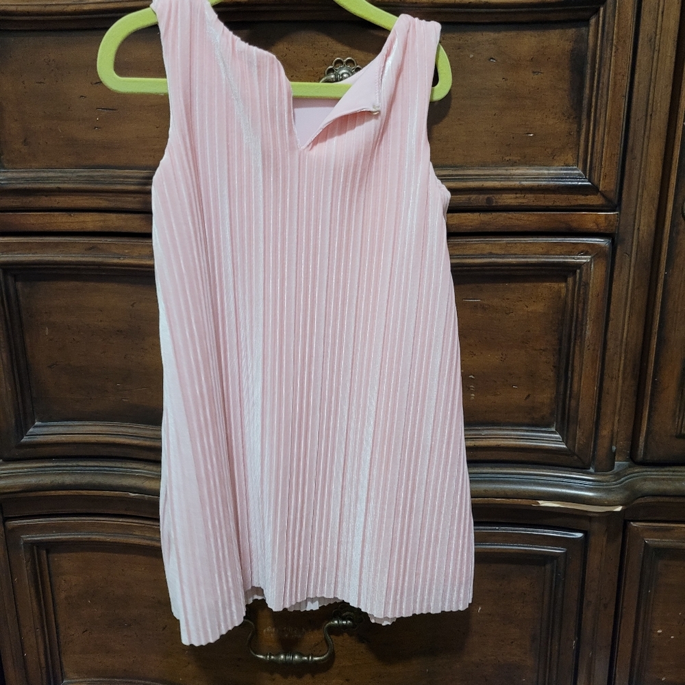 Pink Velvet Spring Dress - Picture 3 of 3